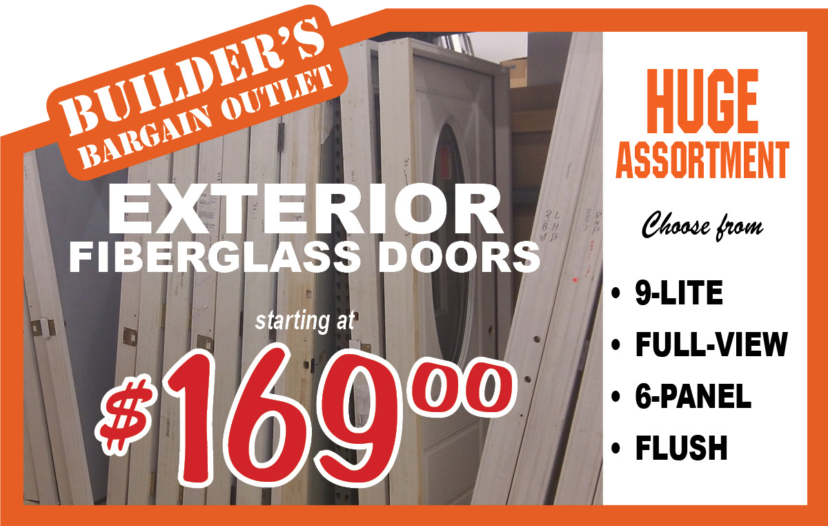 Fiberglass Exterior Doors Builders Bargain Outlet